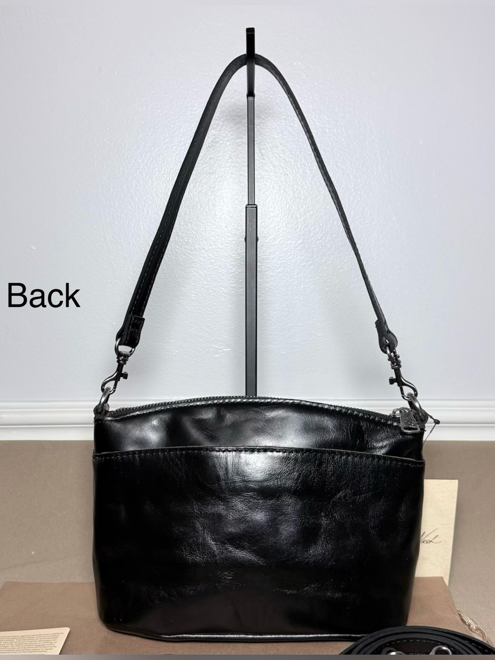 🔥Patricia Nash🔥 NWT Arlee Black Distressed Leather Crossbody Shoulder Bag - Picture 2 of 9